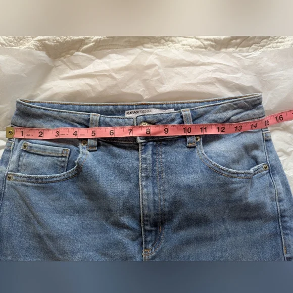 Garage Denim Light Wash Blue Jeans Flared High Waisted Size 7 / 28 NWOT - Picture 14 of 15